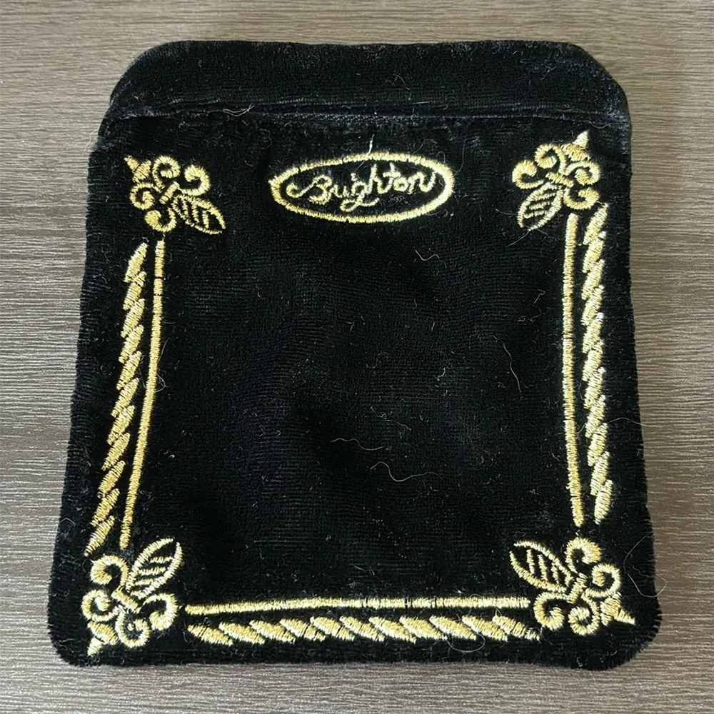 Brighton Black Velvet‎ Dust Bag Gold Embroidery